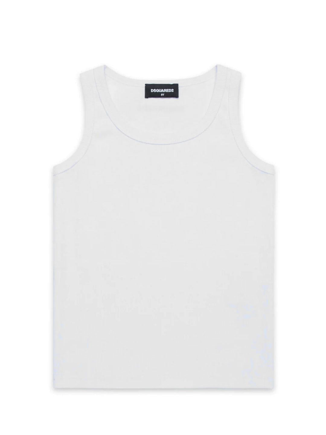 Dsquared 2 canotta bianco con logo sul retro DQ2783 D0A2C BIANCO DSQUARED 2 