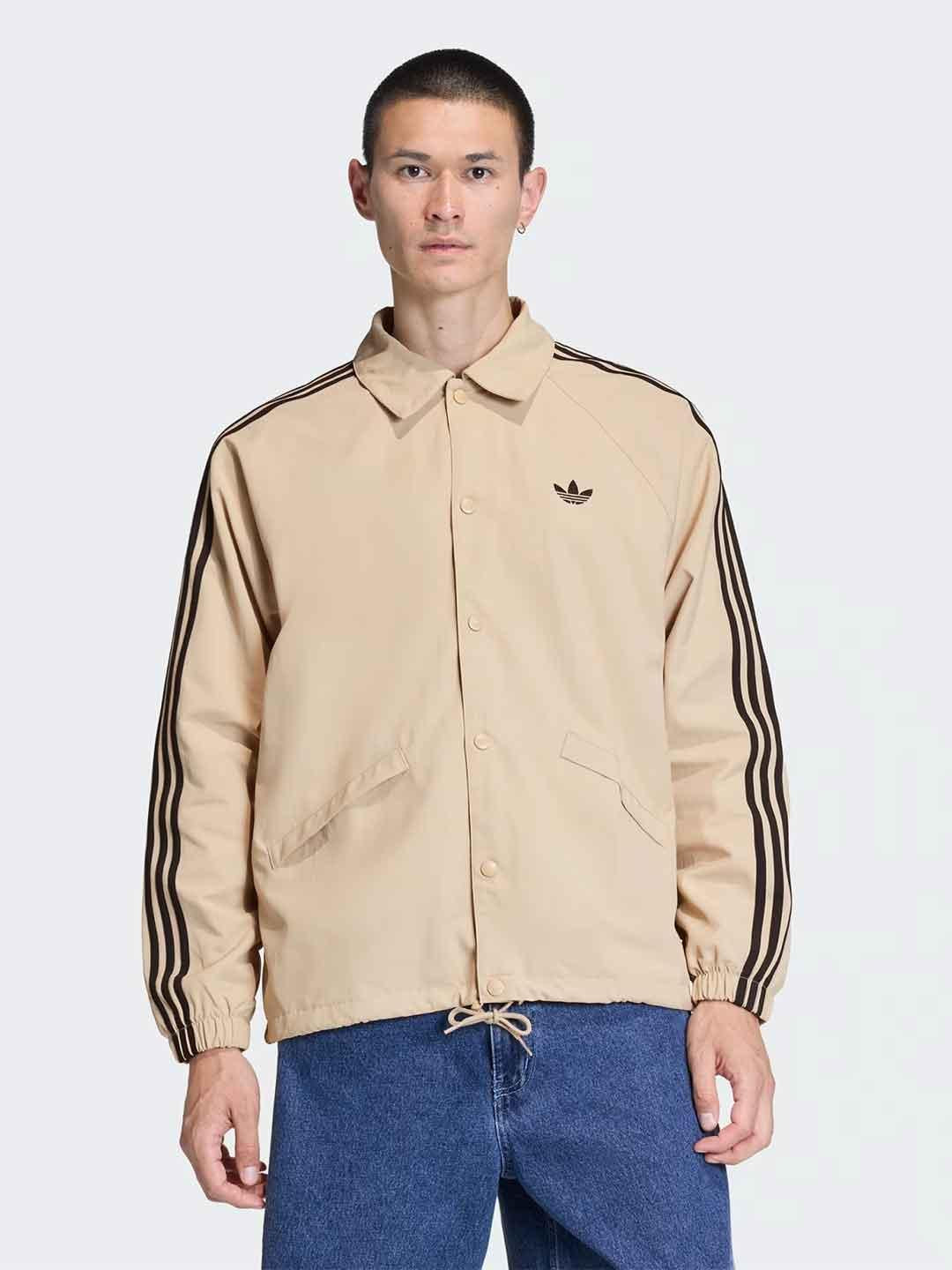 Adidas giubbino beige con bande nere KE3597 BEIGE ADIDAS 