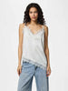 Pieces top bianco asimmetrico in pizzo