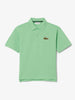 Lacoste polo kids verde con logo in rilievo