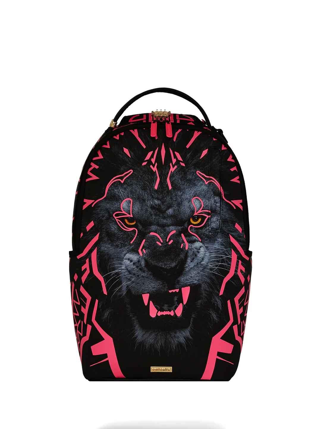 Sprayground AI Lion Neon zaino nero con leone 910B7716NSZ NERO SPRAYGROUND 
