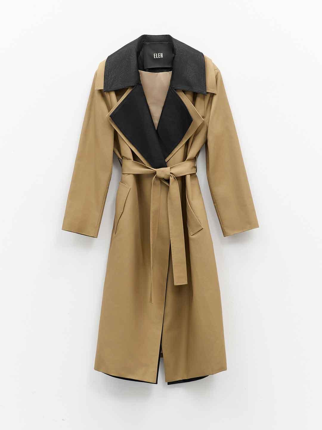 Eleh trench beige lungo 0027 BEIGE ELEH 