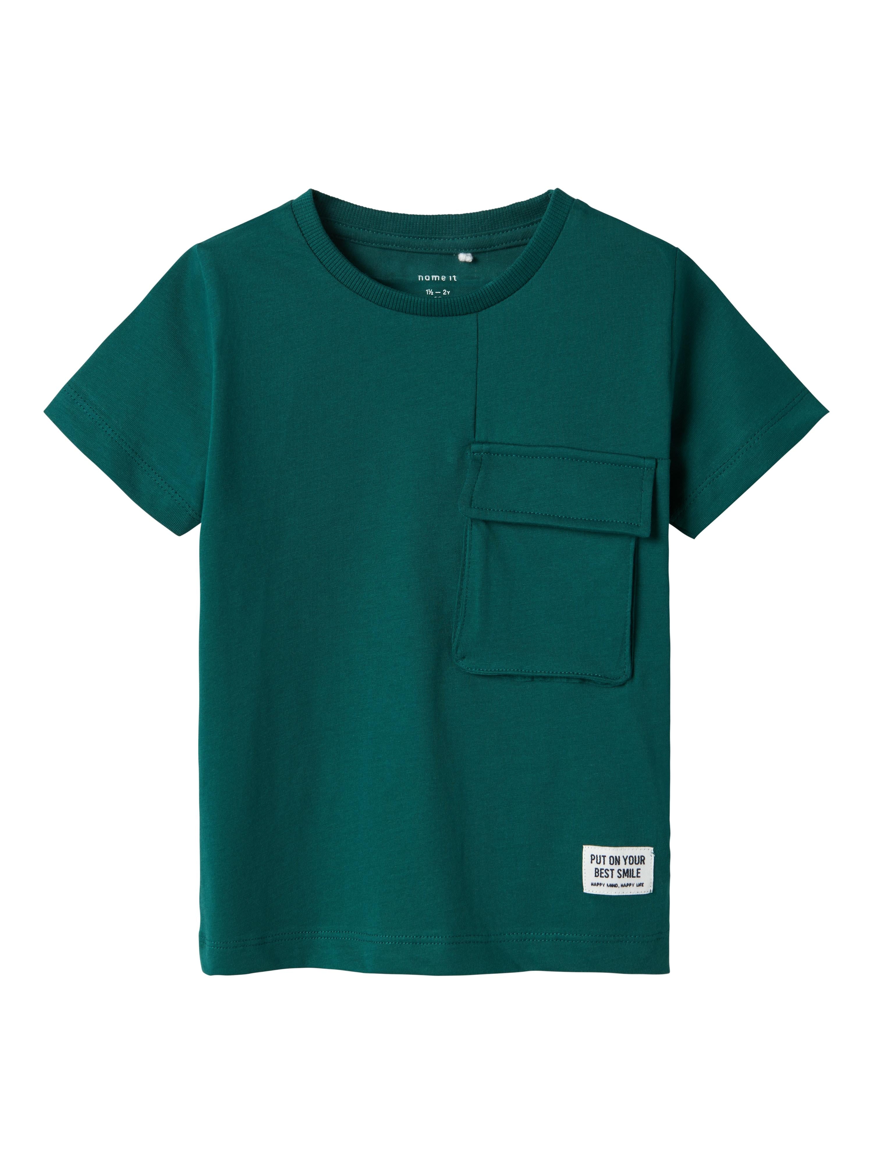 Name It t-shirt kids verde con taschino 13241217 VERDE NAME IT 