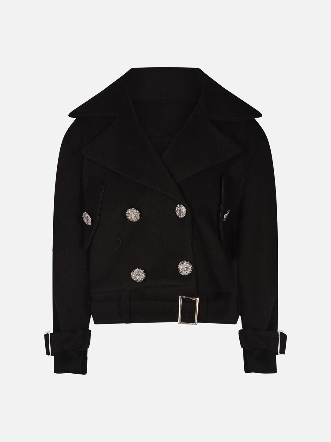 Fun & Fun cappotto kids nero doppiopetto 00413 NERO FUN & FUN 