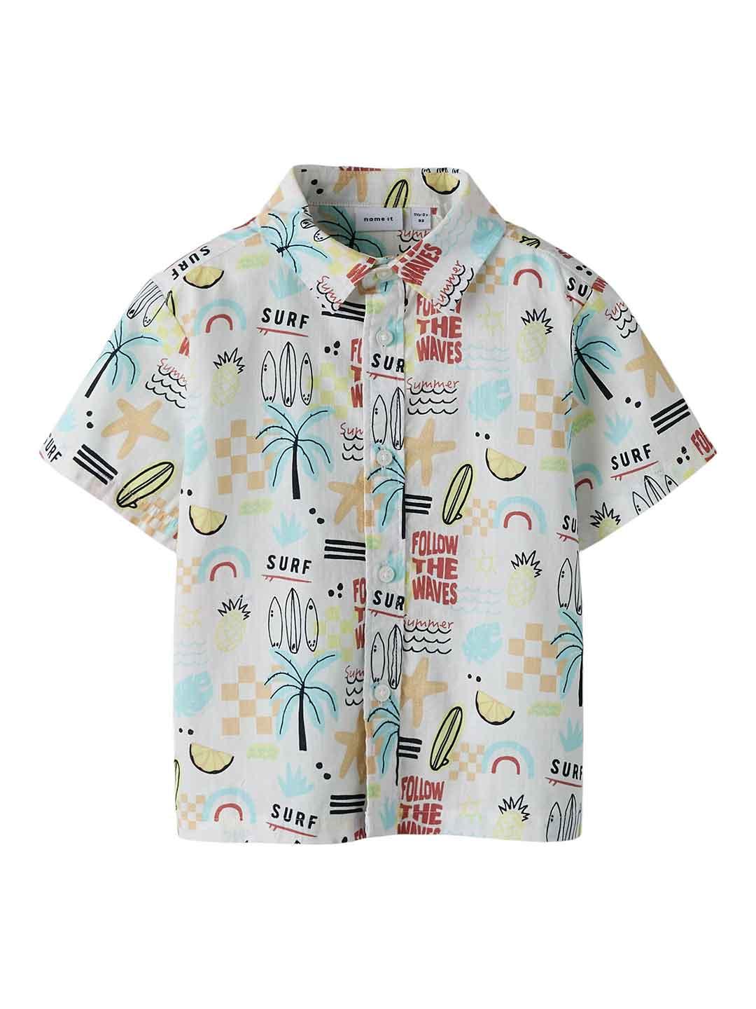Name It camicia kids bianco a fantasia 13254541 BIANCO NAME IT 