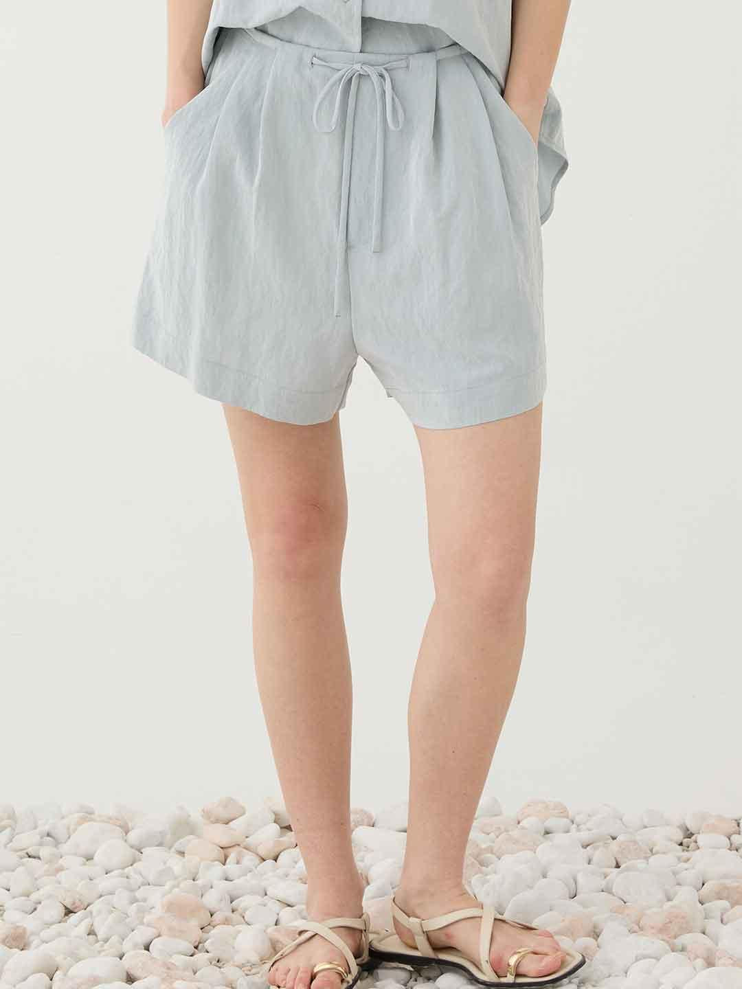 Eleh shorts celeste con laccio in vita SS260094 CELESTE ELEH 