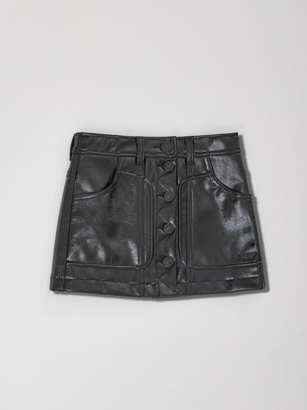 Diesel minigonna in pelle J00868 KXBDM NERO DIESEL 