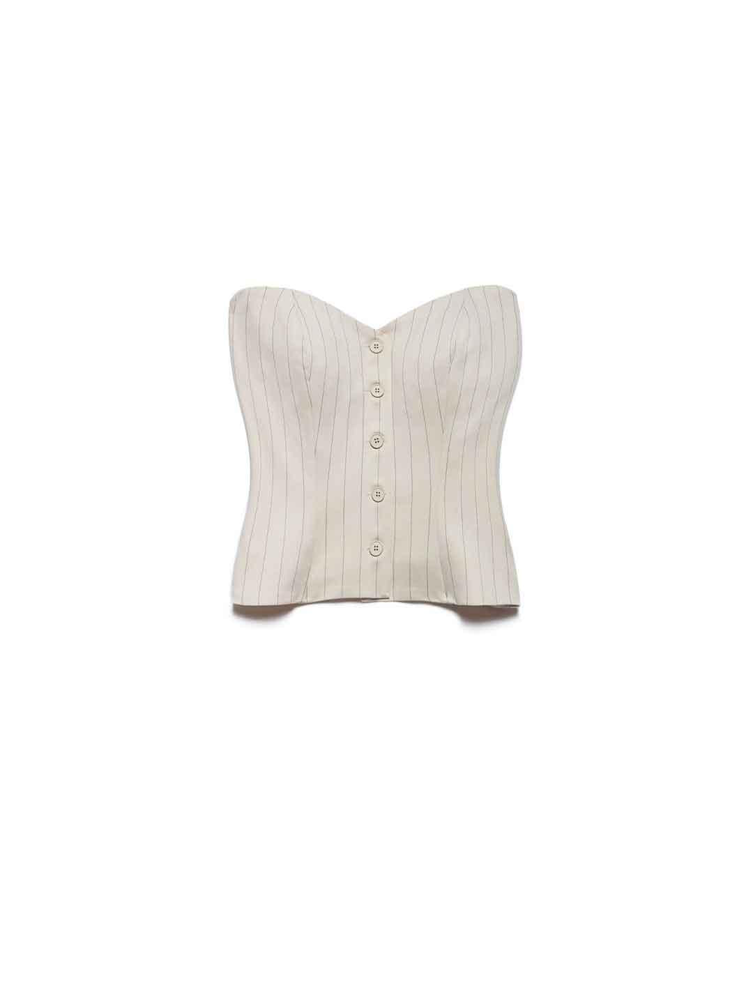 Aniye By Irina top panna gessato 185107 PANNA ANIYE BY 