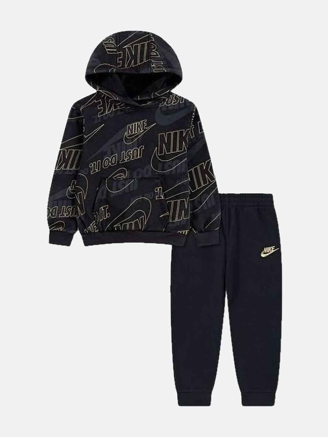 Nike coordinato kids nero multilogo 86N486-023 NERO NIKE 
