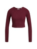 JJXX Feline t-shirt bordeaux manica lunga
