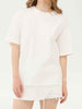 Eleh t-shirt bianco con fiocco sul retro