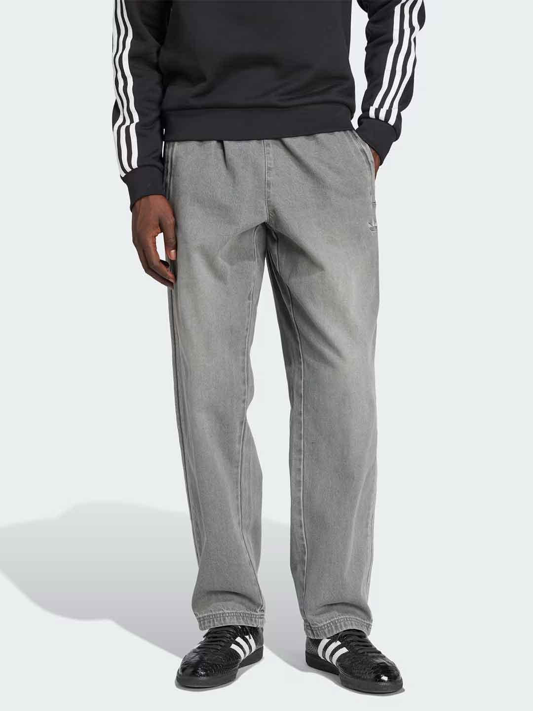 Adidas Adicolor jeans grigio JW5920 GRIGIO ADIDAS 