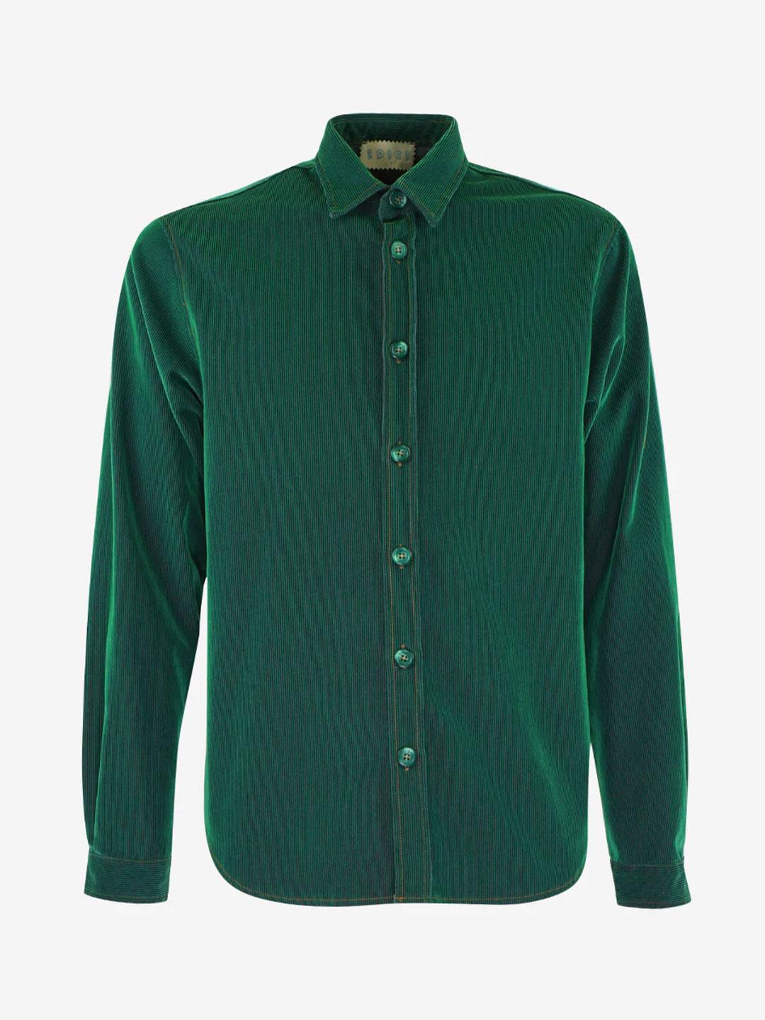 3Dici camicia verde a coste CAU3DICI030 VERDE 3DICI 