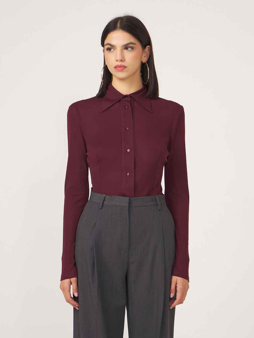 Silence Sunny camicia bordeaux SLCA010 BORDEAUX SILENCE 