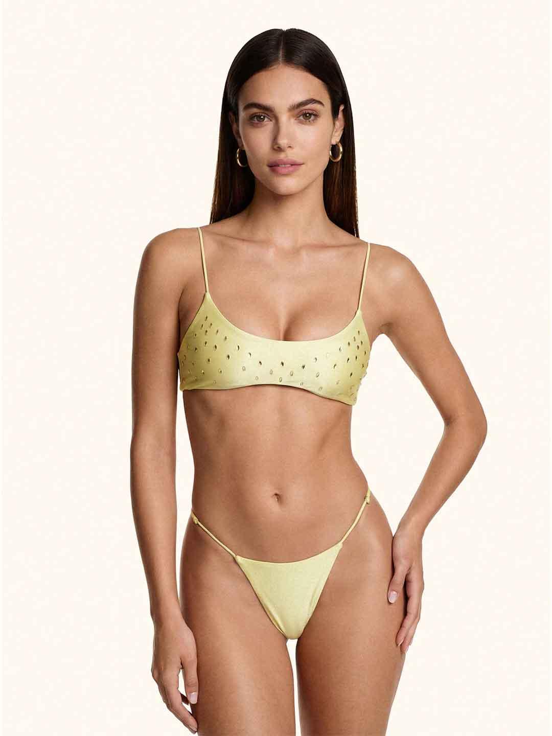 Me Fui costume verde con strass top MF26-SW0131LW VERDE ME FUI 