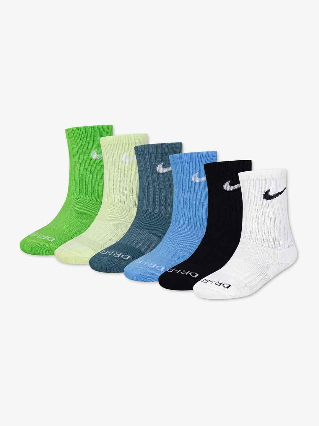 Nike calzini kids verde set da 6 paia RN0019 EAU VERDE NIKE 