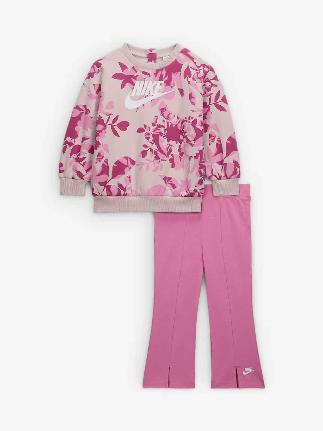 Nike coordinato kids rosa con fiori 16N138-ACG ROSA NIKE 