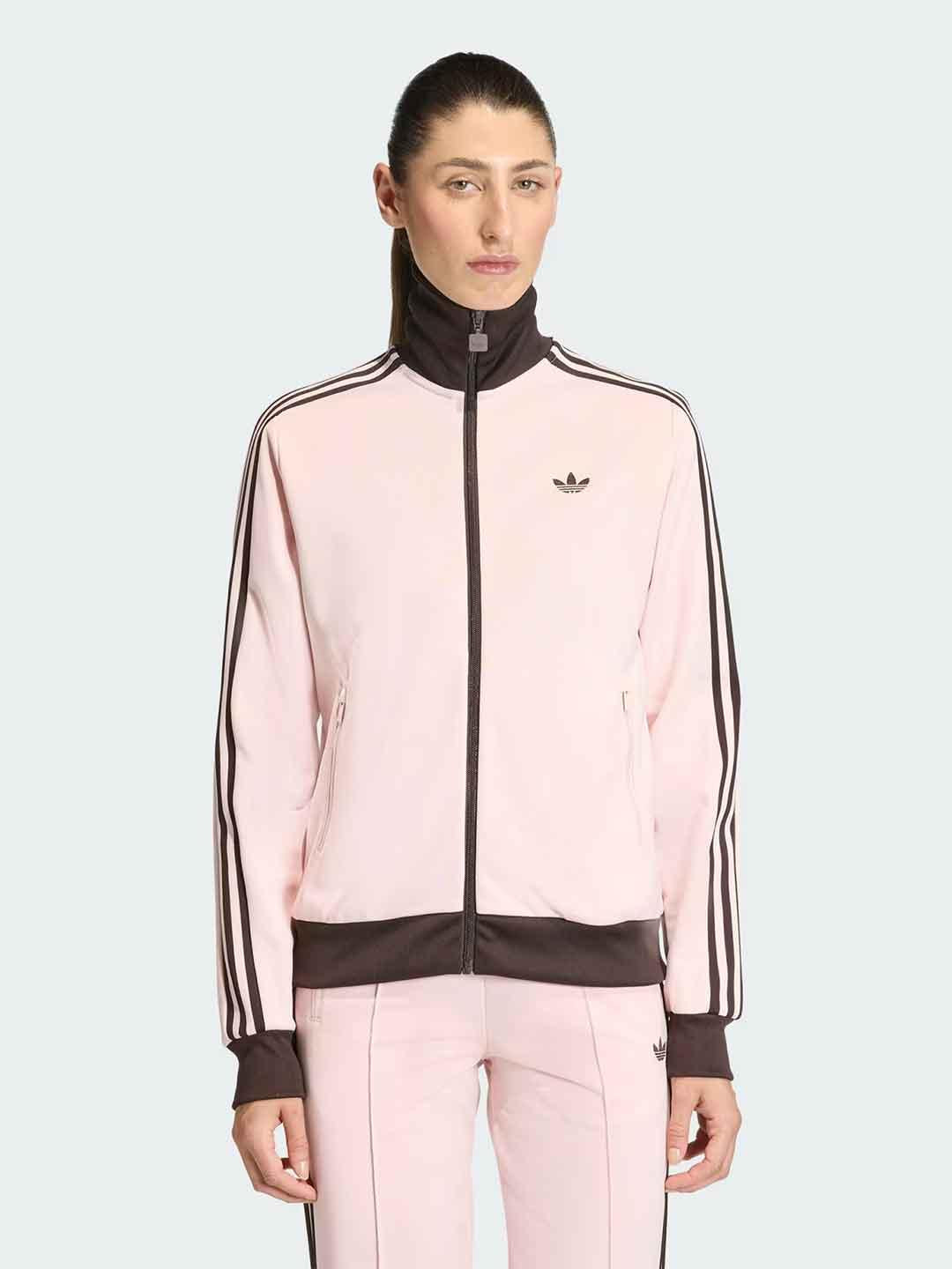Adidas felpa rosa con bande marrone KC6854 ROSA ADIDAS 