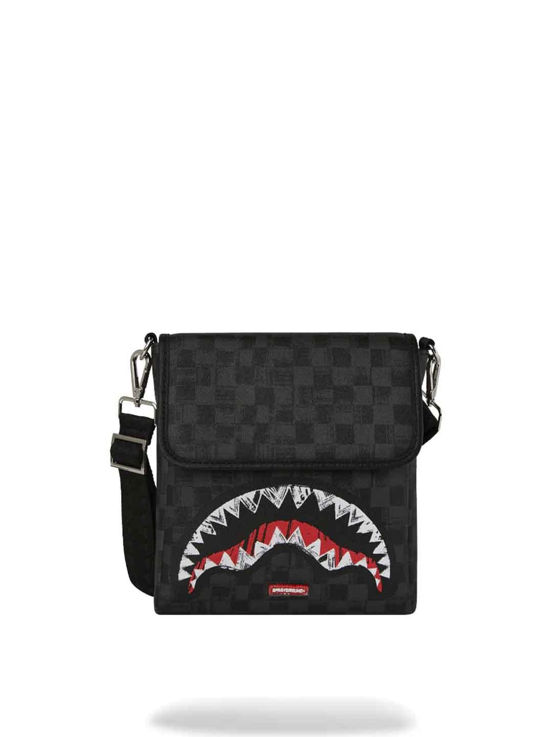 Sprayground Scribble Shark  borsello nero con tracolla 910B8228NSZ NERO SPRAYGROUND 
