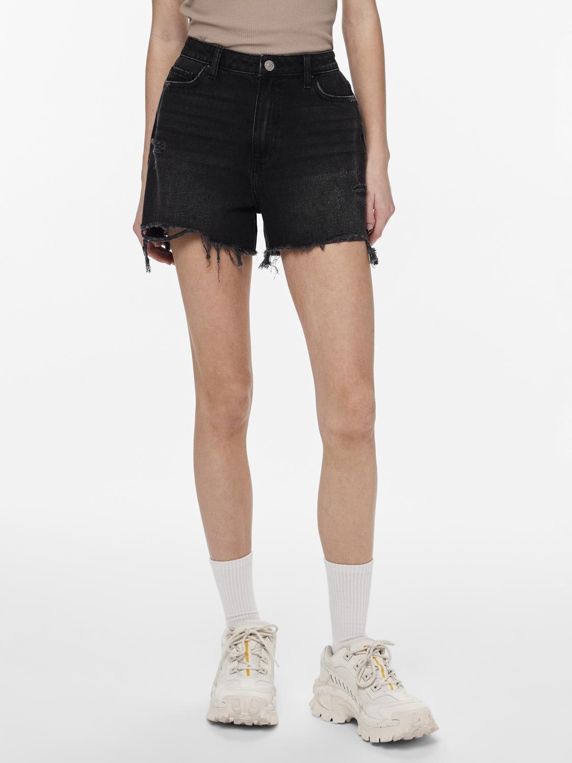 Pieces shorts nero in denim 17146748 NERO PIECES 