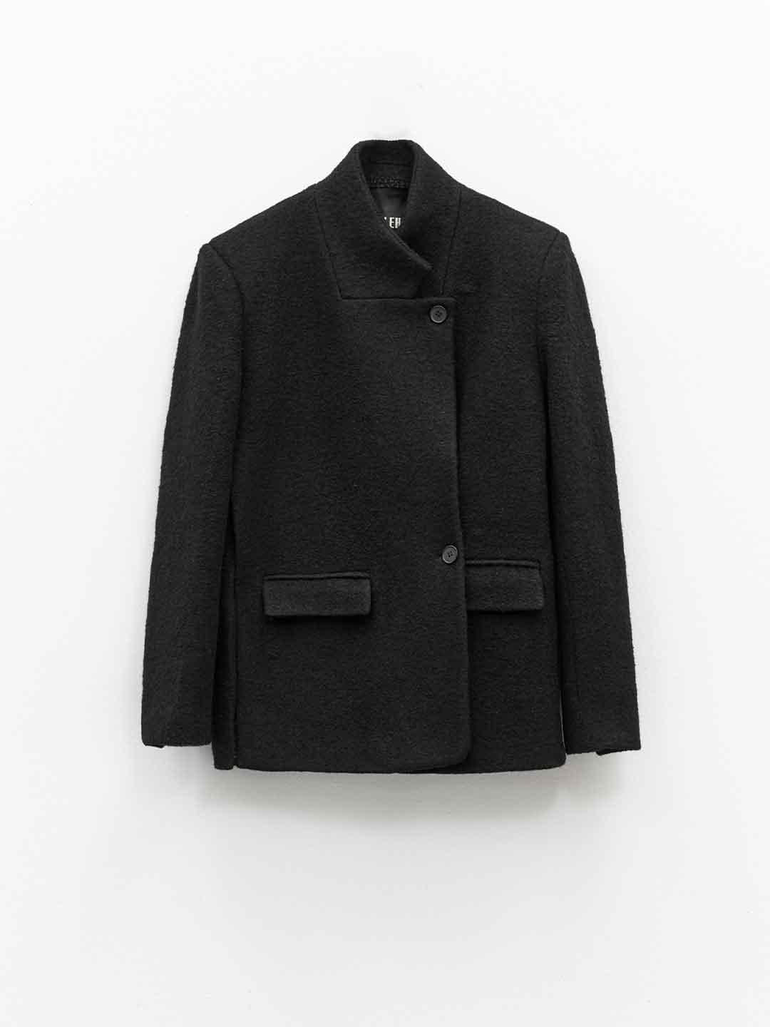 Eleh cappotto nero con spacco laterale 0012 NERO ELEH 