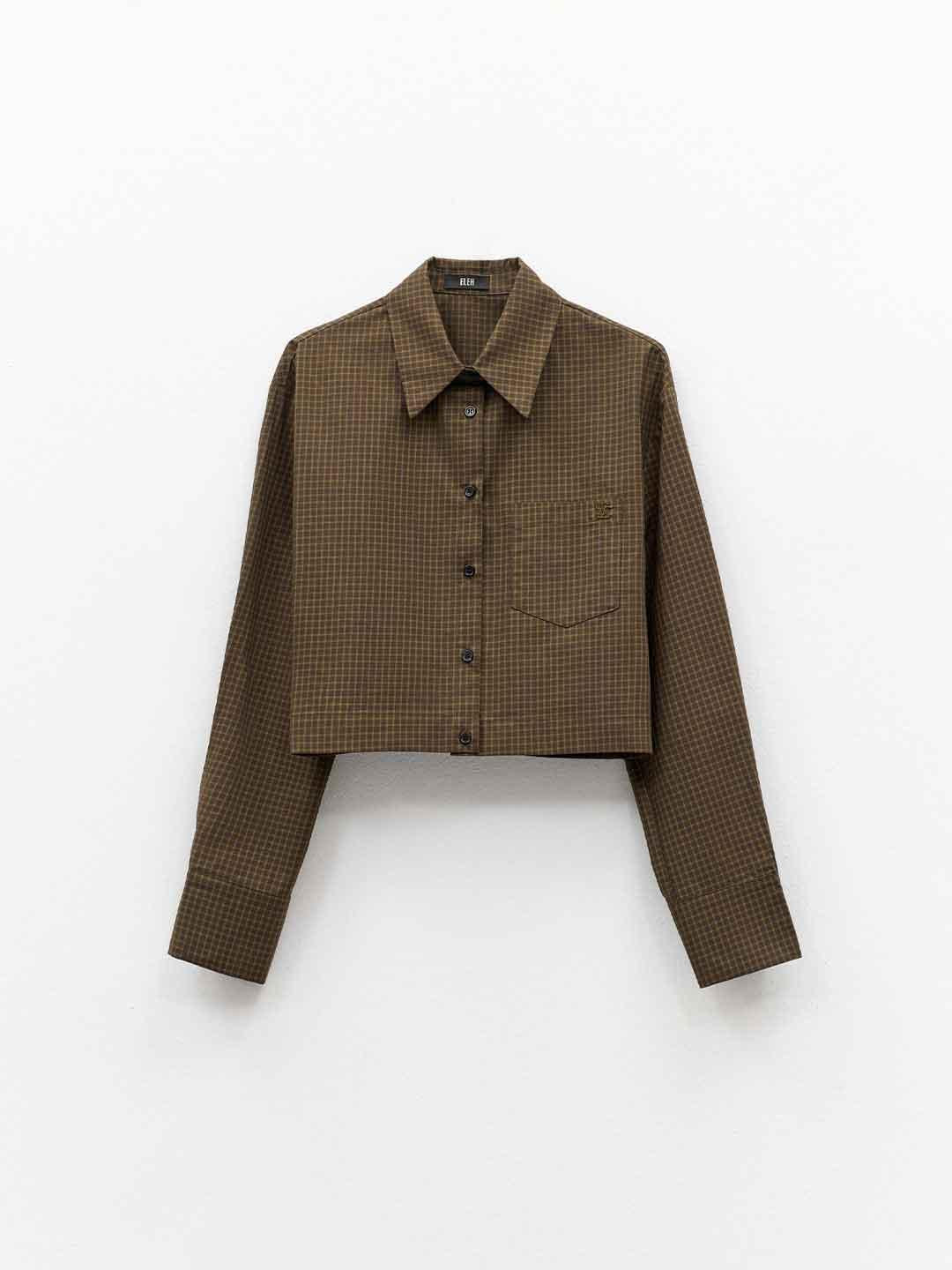 Eleh camicia verde a quadri 101 VERDE ELEH 