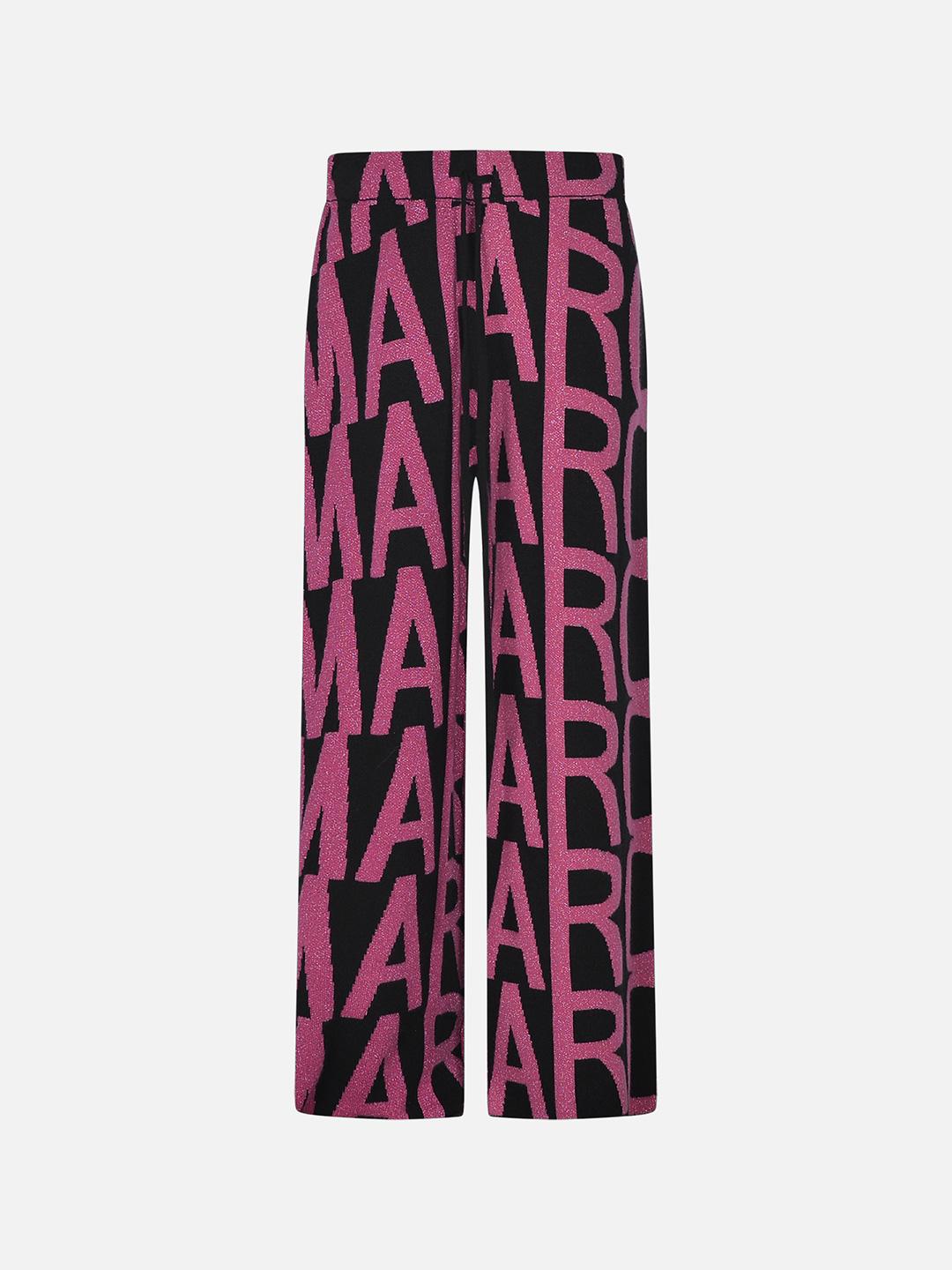 Marc Ellis pantaloni kids nero con stampa fucsia 00113 NERO MARC ELLIS 