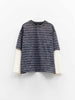 Eleh t-shirt grigio a righe