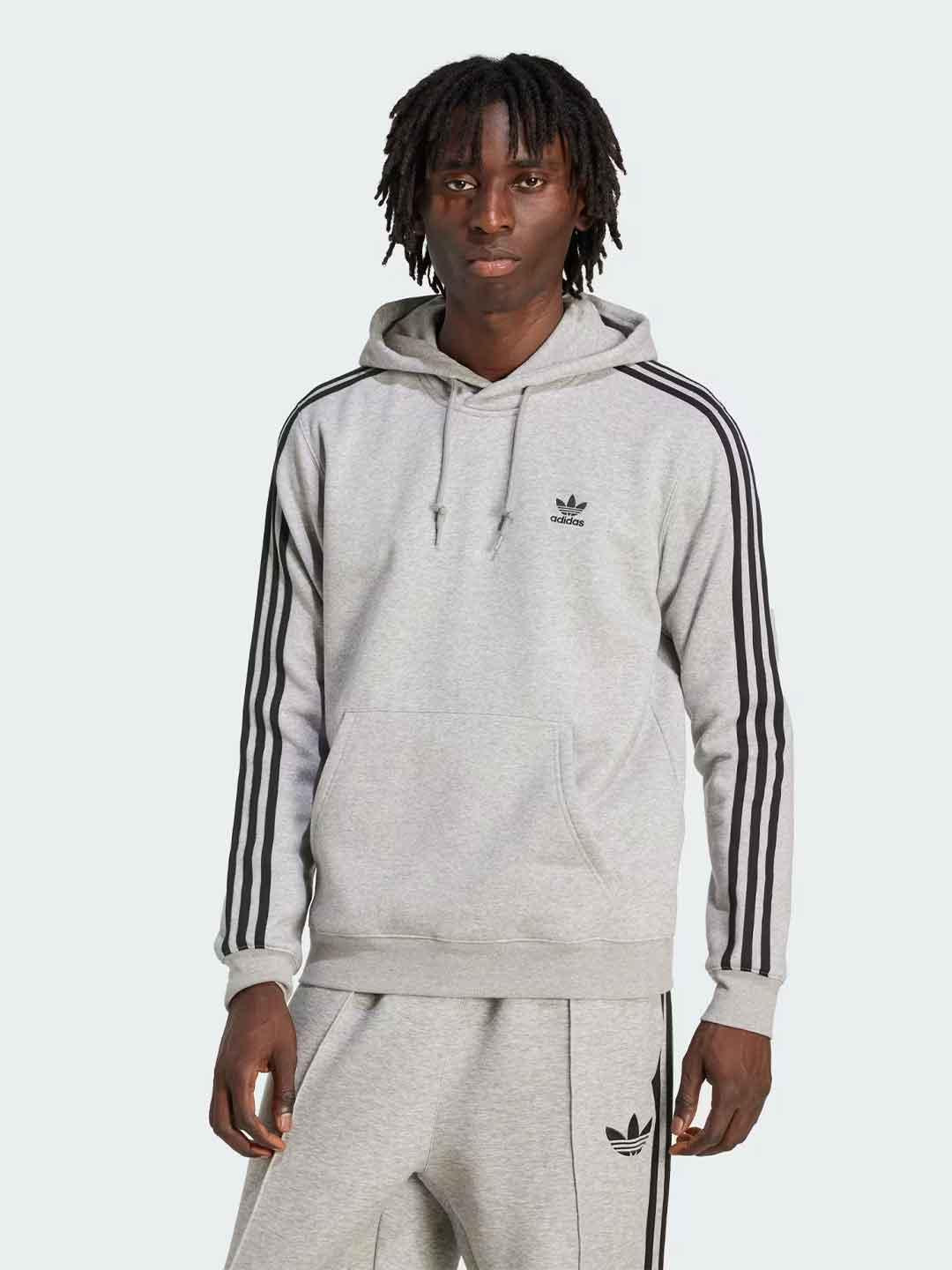 Adidas felpa grigio con cappuccio JY1376 GRIGIO ADIDAS 