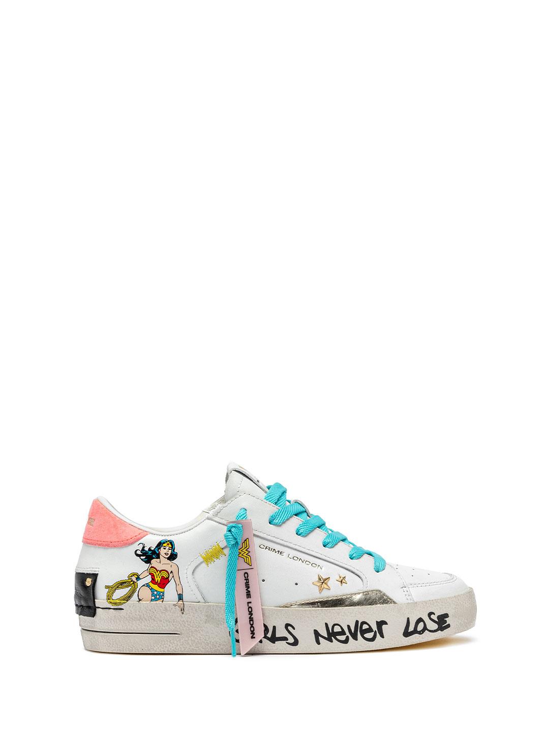 Crime SK8 Deluxe sneakers bianco Wonder Woman 88250 BIANCO CRIME 