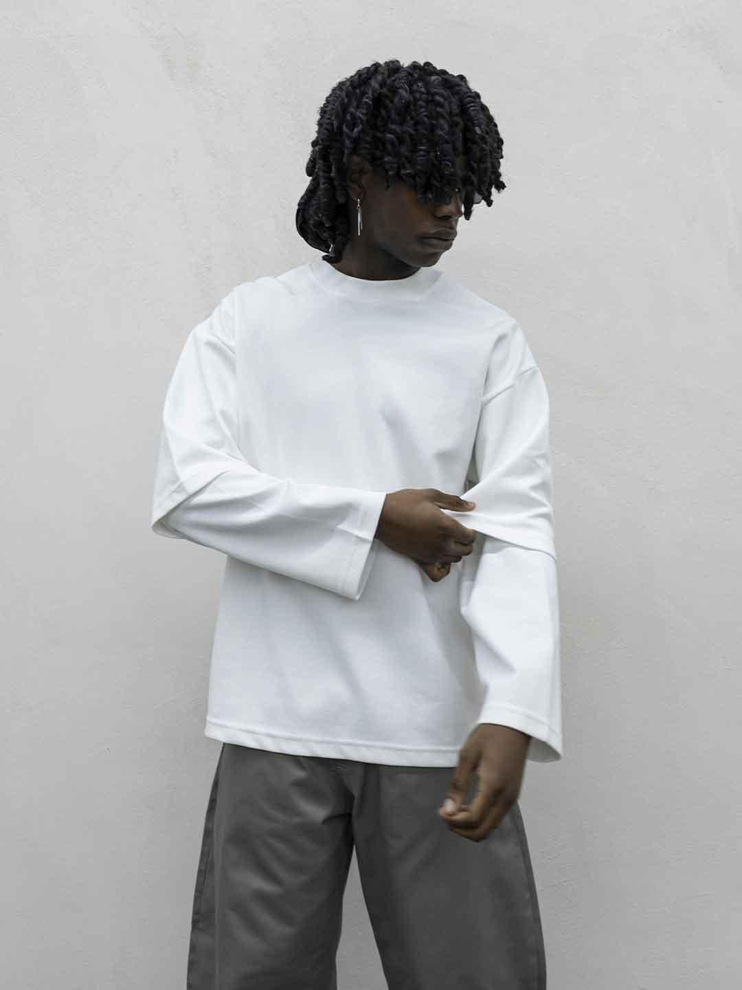 Present Day t-shirt bianco doppia manica PRS062 BIANCO PRESENT DAY 