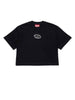 Diesel Tixan t-shirt nero crop con logo centrale