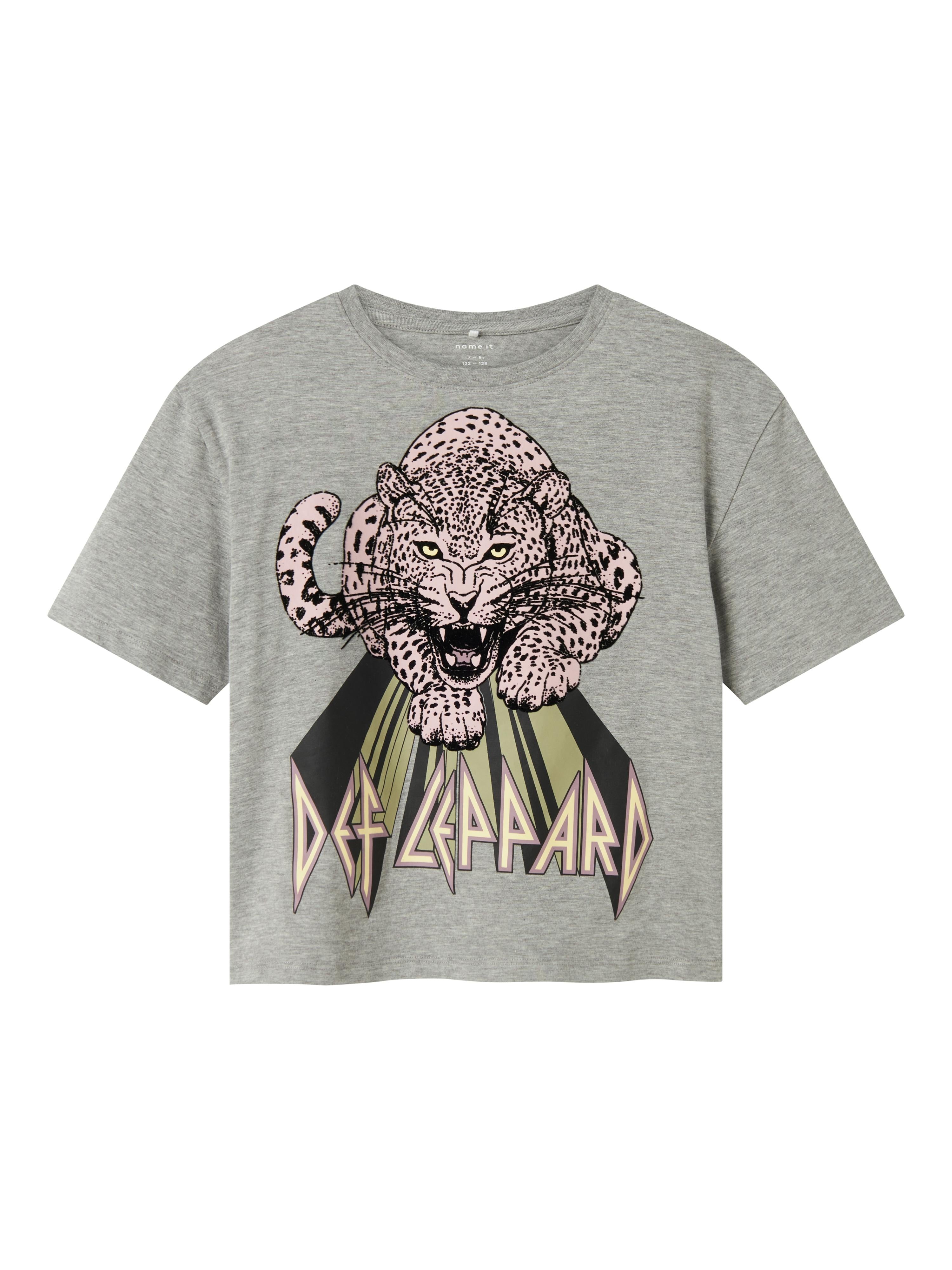 Name It t-shirt kids grigio con leopardo 13238508 GRIGIO NAME IT 