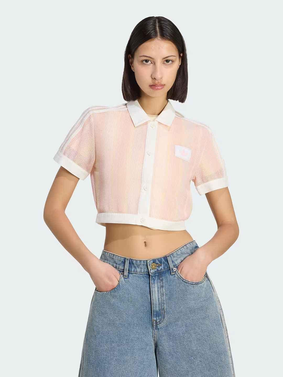 Adidas Summer Glow t-shirt rosa in crochet KY8140 ROSA ADIDAS 