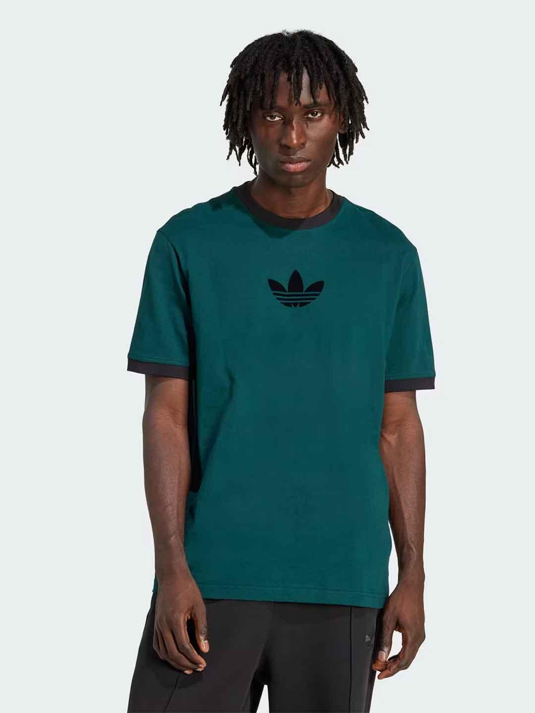 Adidas t-shirt verde con logo nero JX1513 VERDE ADIDAS 