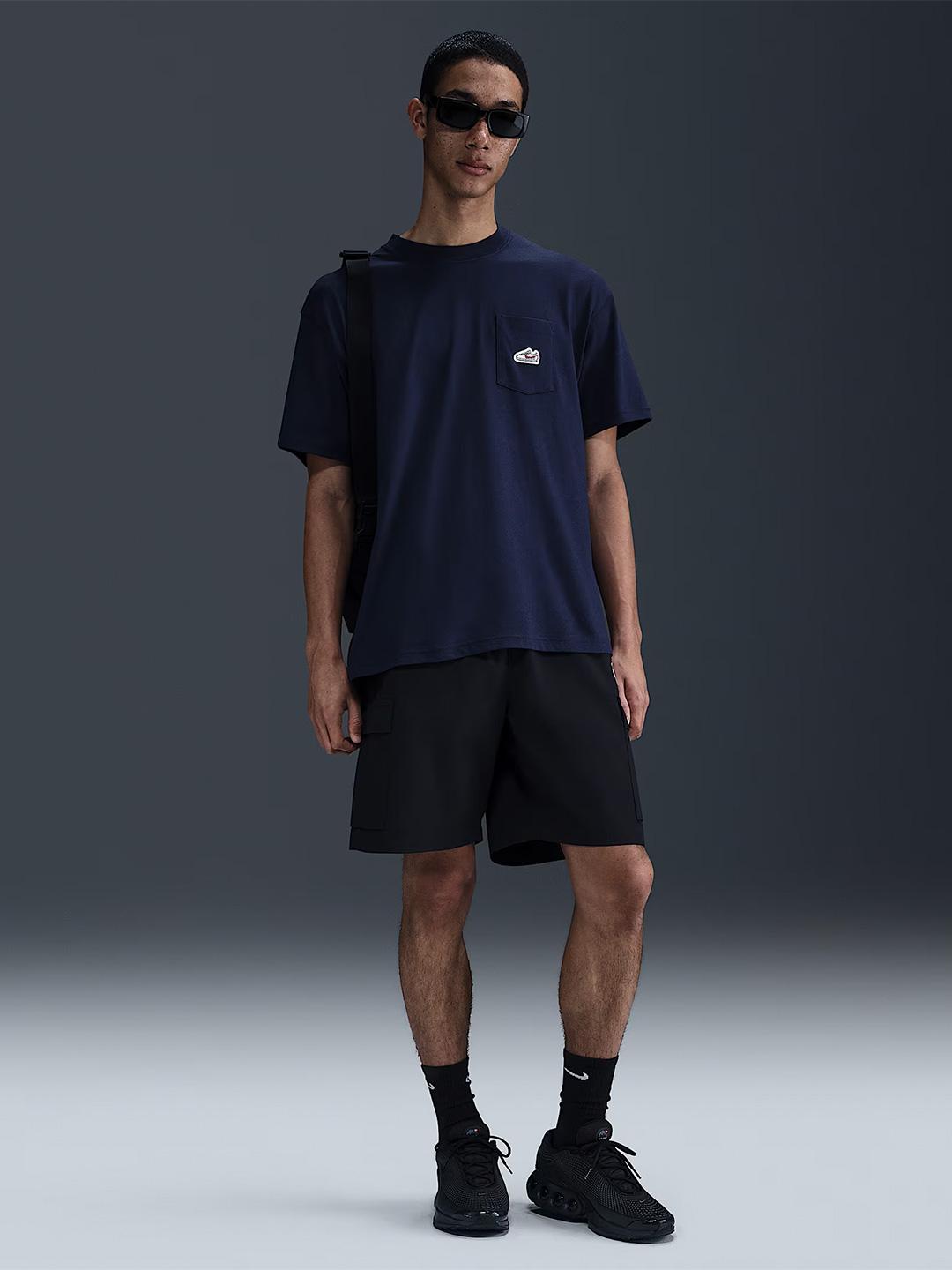 Nike t-shirt blu con taschino IB1382-410 BLU NIKE 