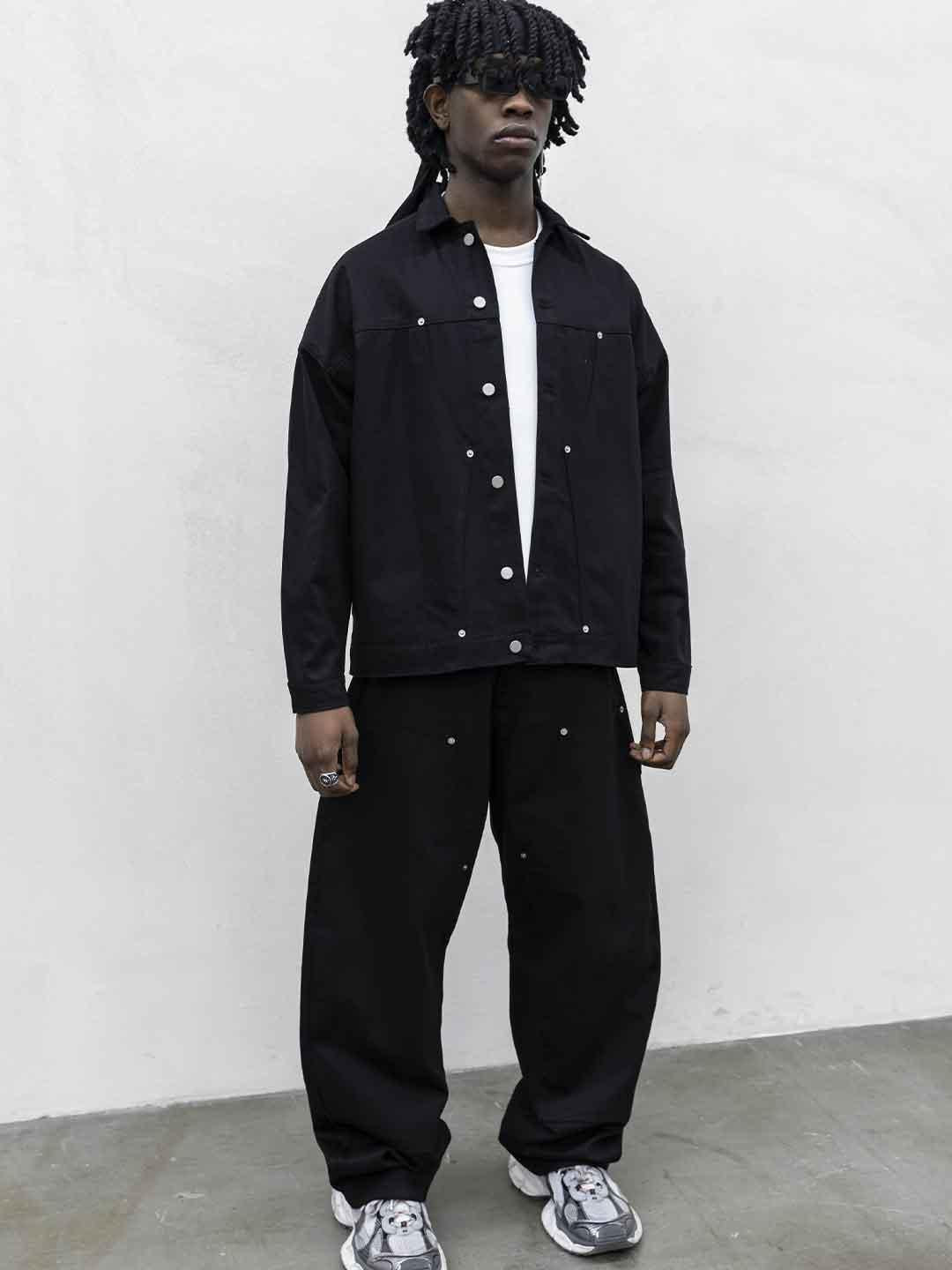 Present Day Carpenter coordinato nero in jeans PRS118 NERO PRESENT DAY 