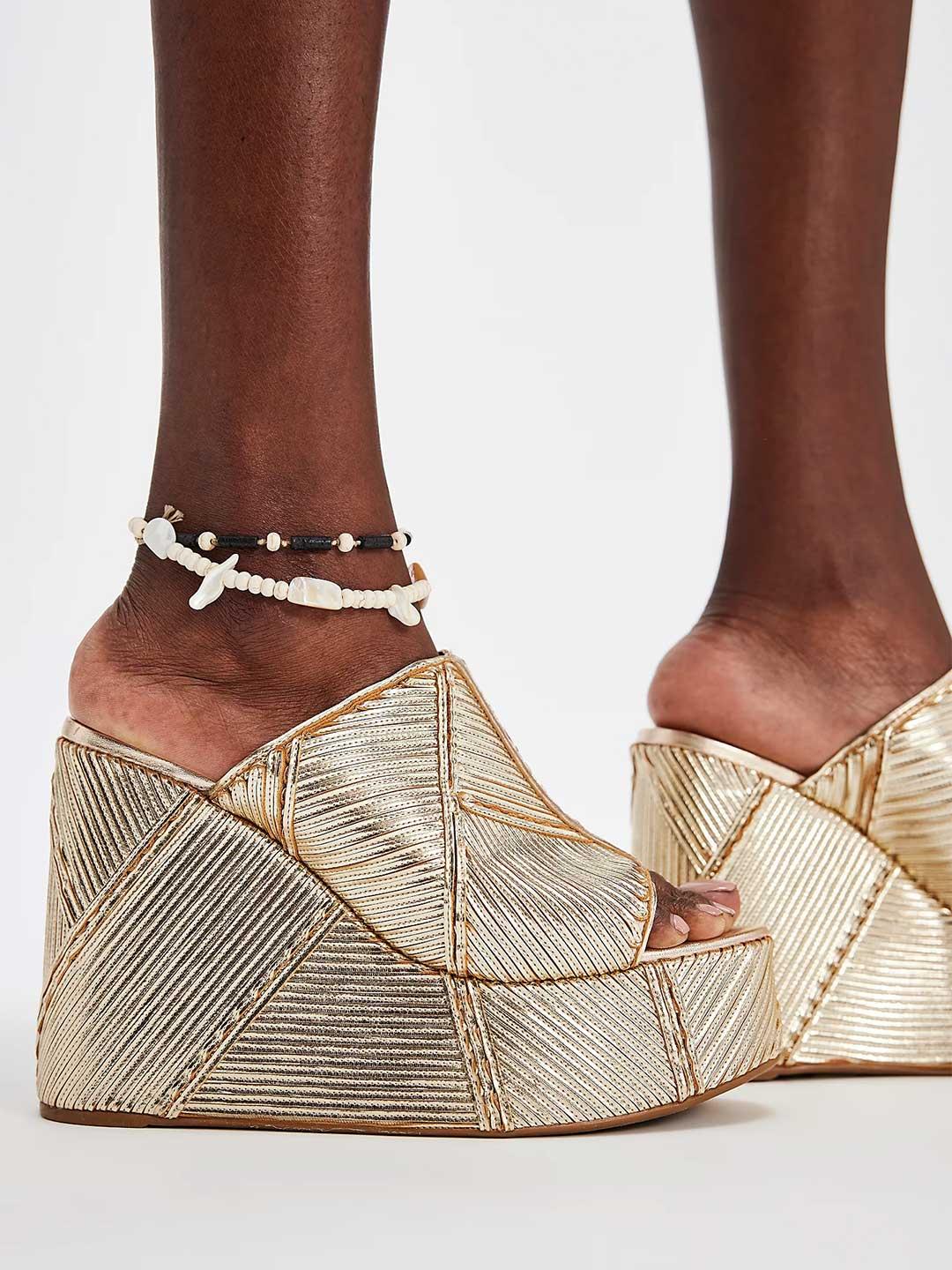 Schutz sandali oro con zeppa S22102 ORO SCHUTZ 