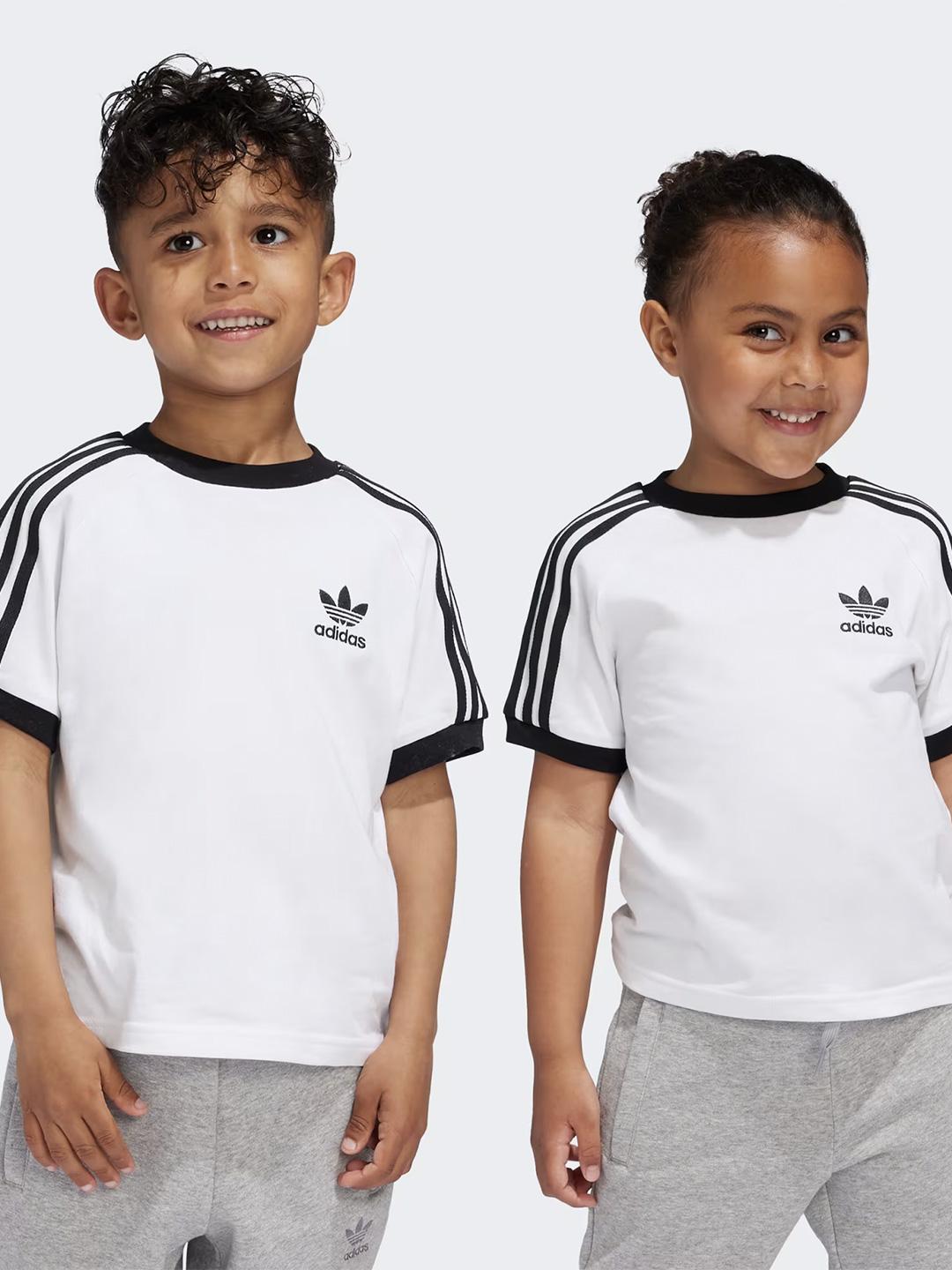 Adidas Adicolor t-shirt kids bianco e nero 3-8 anni JE0517 BIANCO ADIDAS 