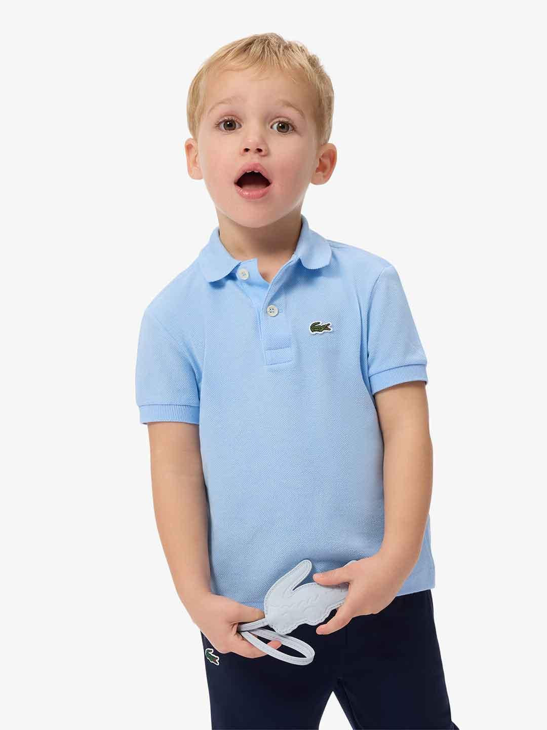 Lacoste t-shirt kids celeste 2-7 anni 847354 HBP CELESTE LACOSTE 