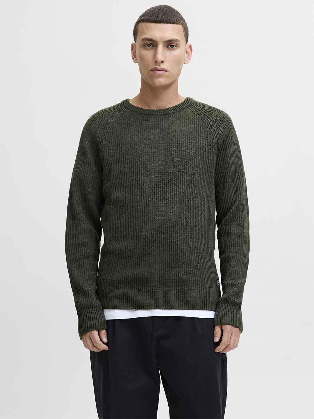Jack & Jones maglione verde 12278916 VERDE JACK & JONES 