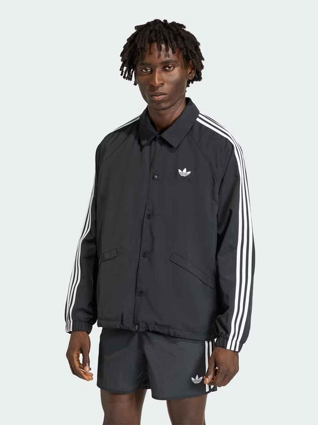 Adidas giubbino nero con bande bianche KE3598 NERO ADIDAS 