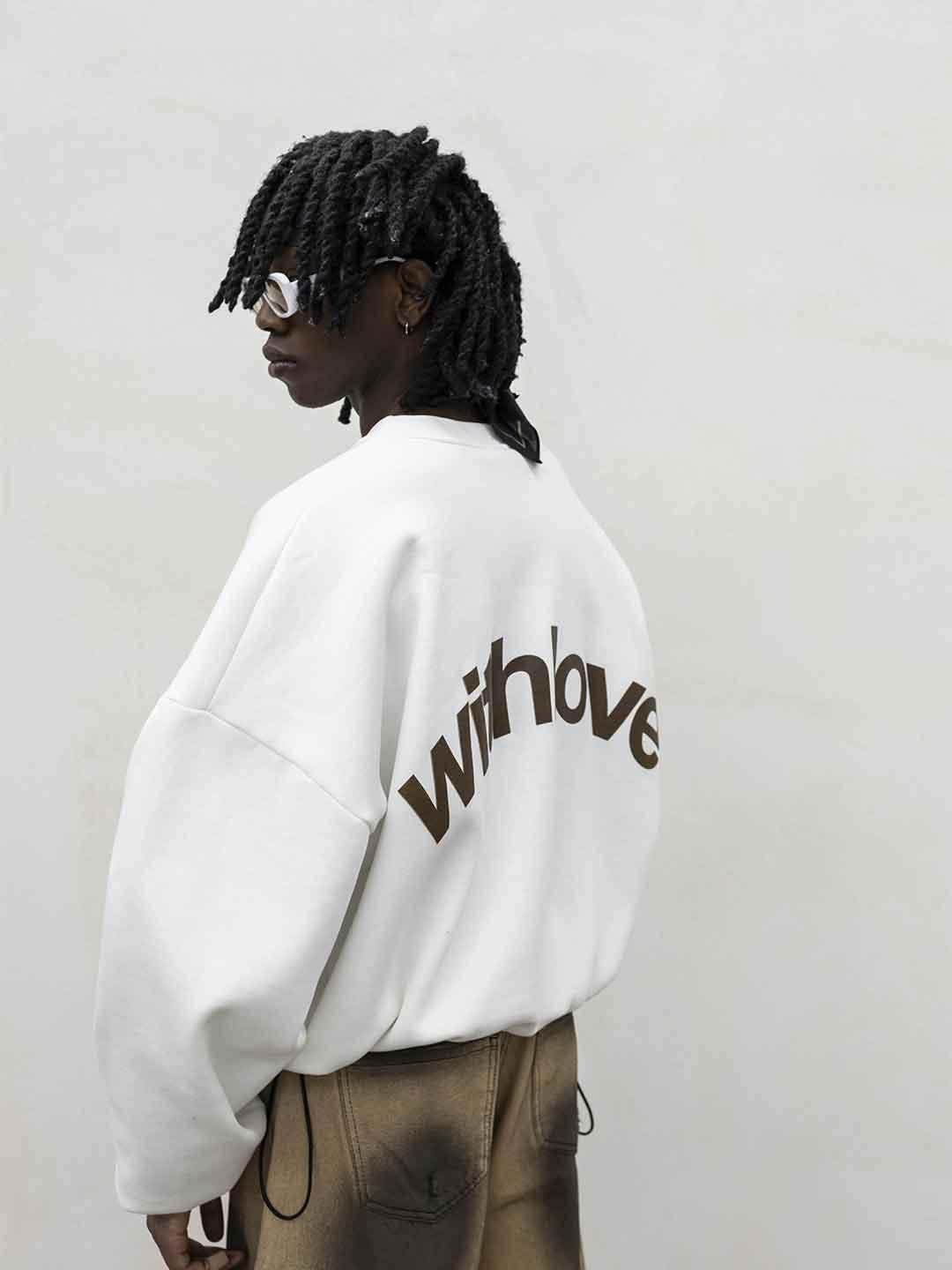 Present Day felpa bianco with love PRS052N BIANCO PRESENT DAY 