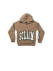 Disclaimer felpa kids marrone con cappuccio