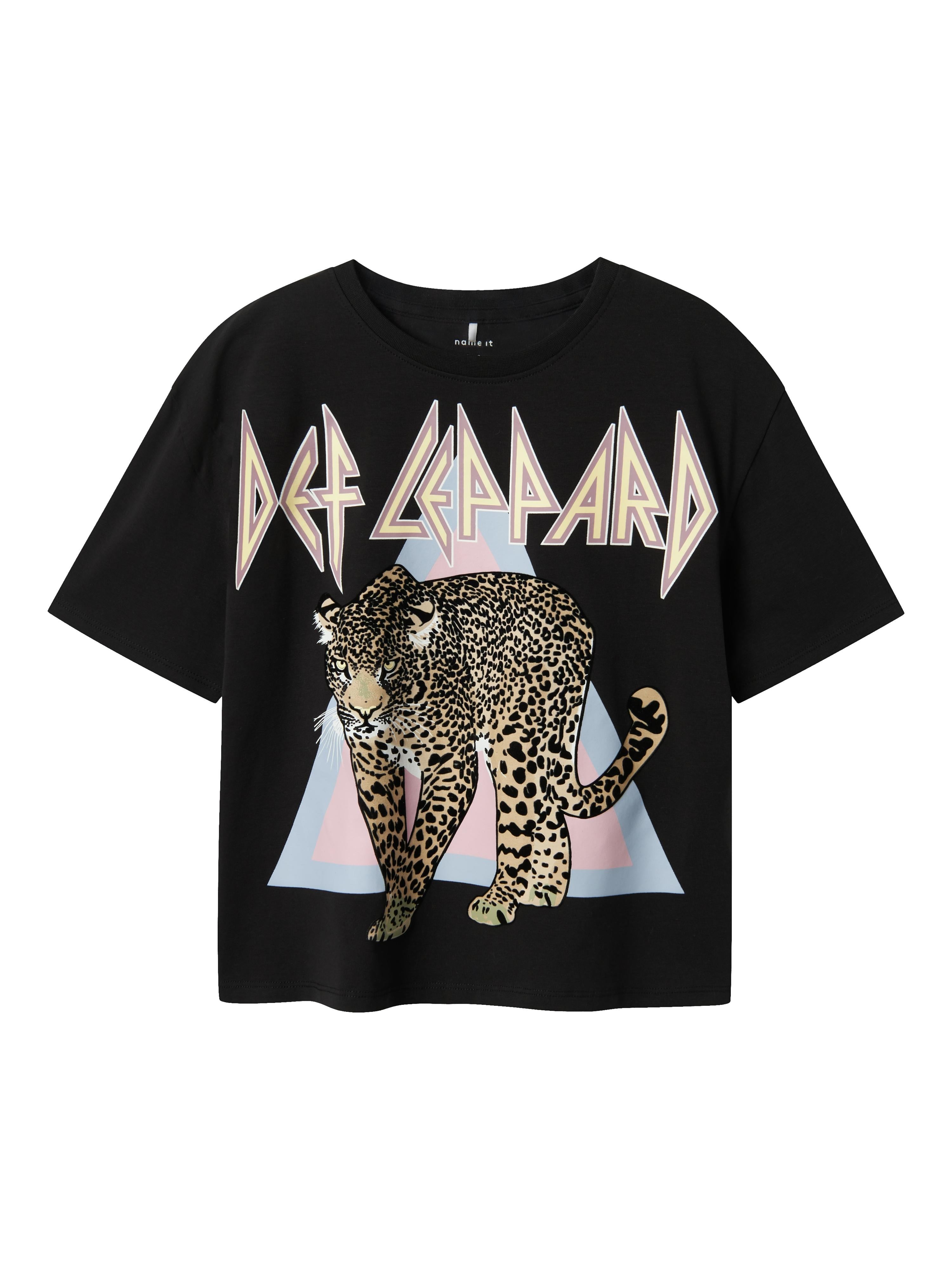 Name It t-shirt kids nero con leopardo 13238508 NERO NAME IT 