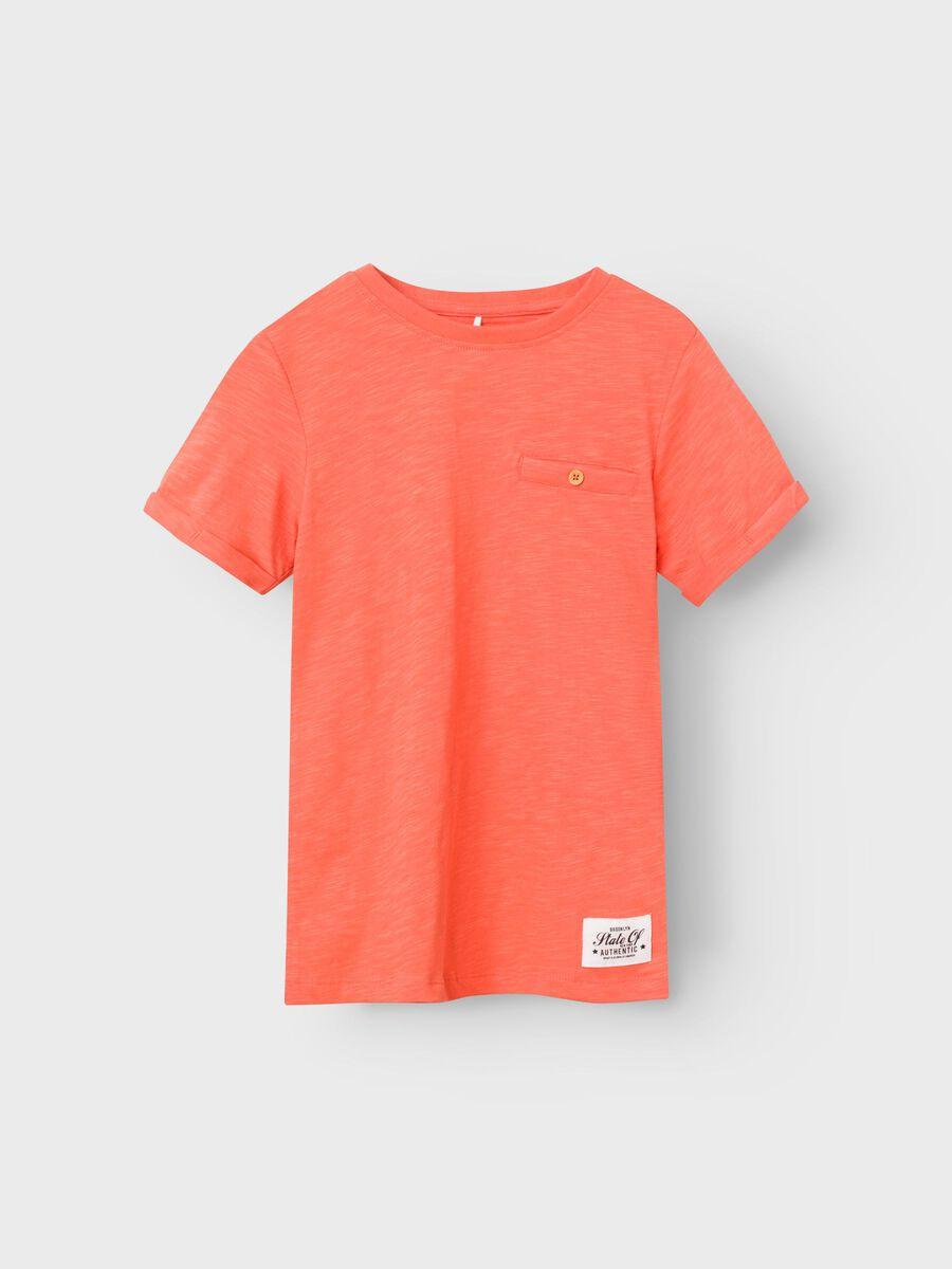 Name It kids t shirt arancio con finto taschino lato cuore 13201047 ARANCIO NAME IT 