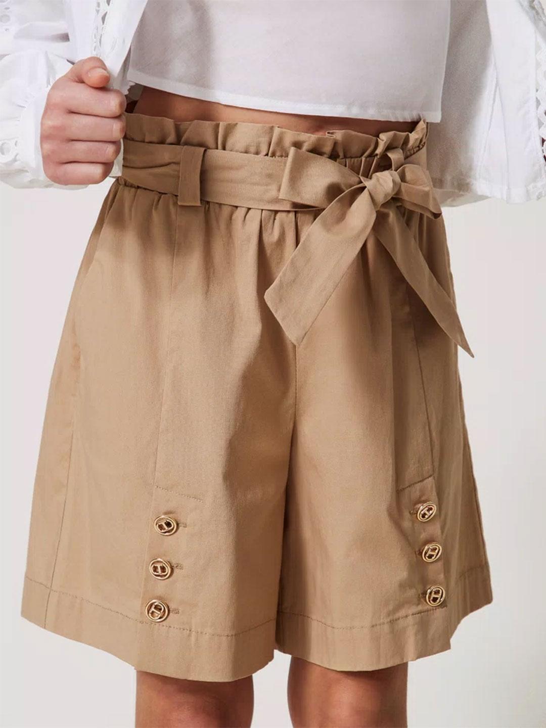 Twinset shorts kids beige vita alta 2426 BEIGE TWINSET 