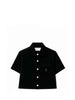 Yes London camicia kids nero con tasca