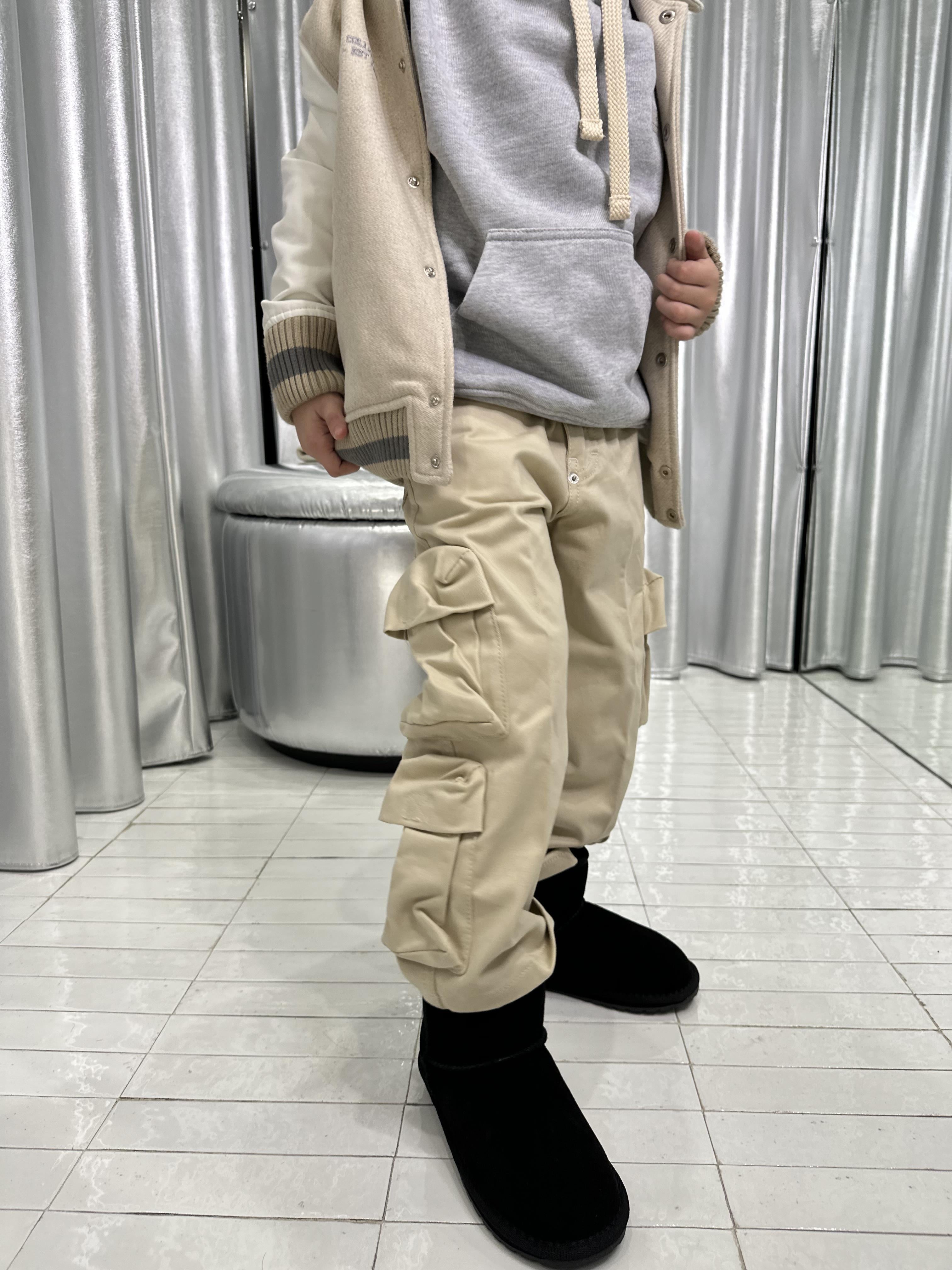 I'm Brian pantalone kids beige cargo SAM BEIGE I'M BRIAN 