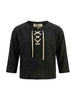 Louis Dieudonne' t-shirt kids nero con laccio